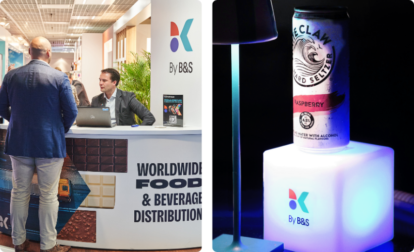 A king of reach booth at an event
